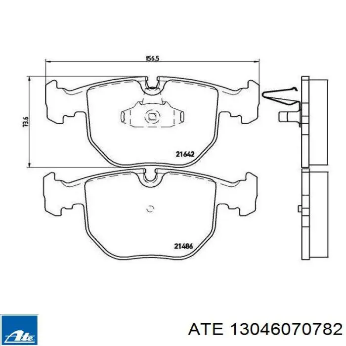Тормозные колодки ATE 13046070782