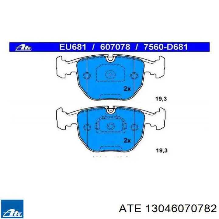 Колодки ATE 13046070782 цена, от 81.85 USD