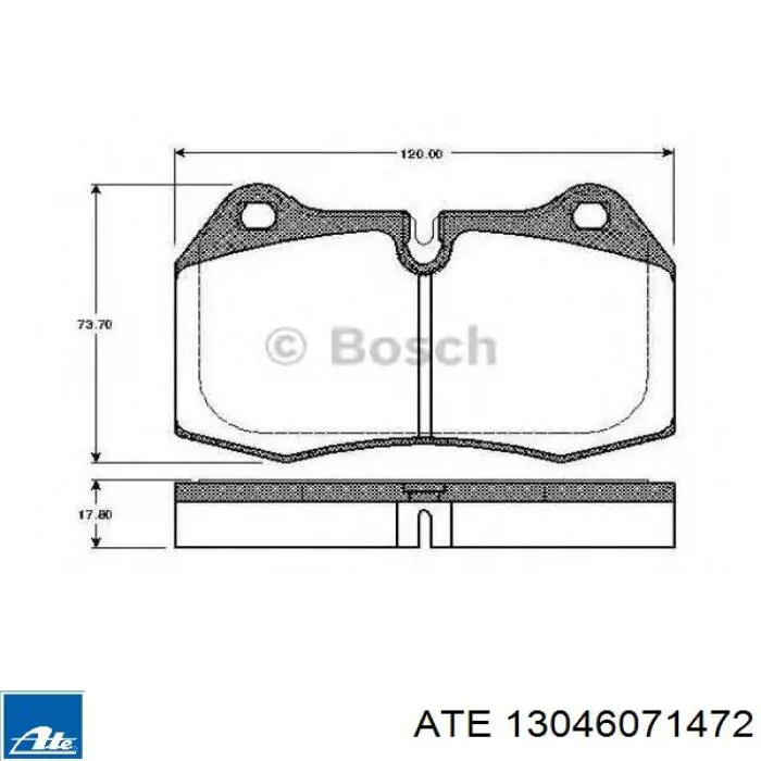 Тормозные колодки ATE 13046071472