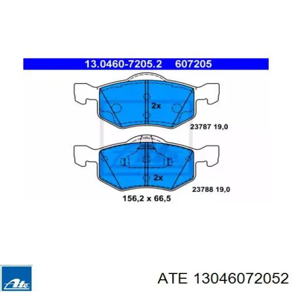 Передние тормозные колодки 13046072052 ATE