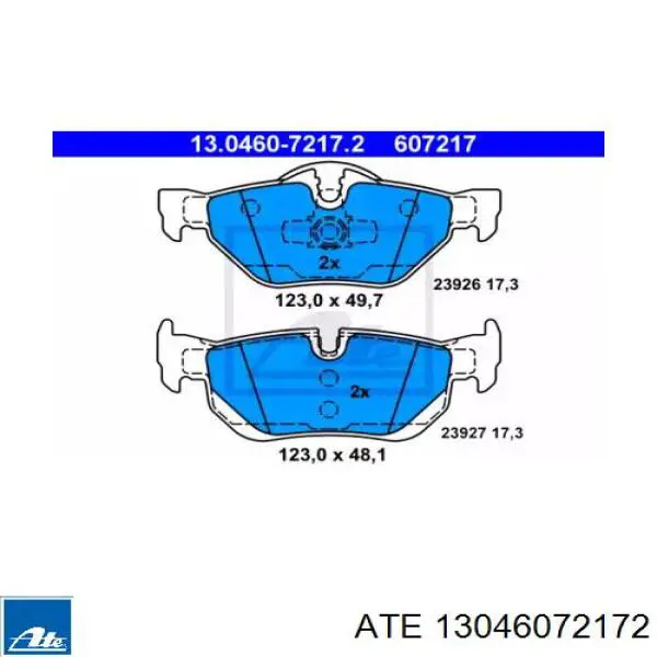 Колодки дисковые  ATE 13046072172 цена, от 44.34 USD