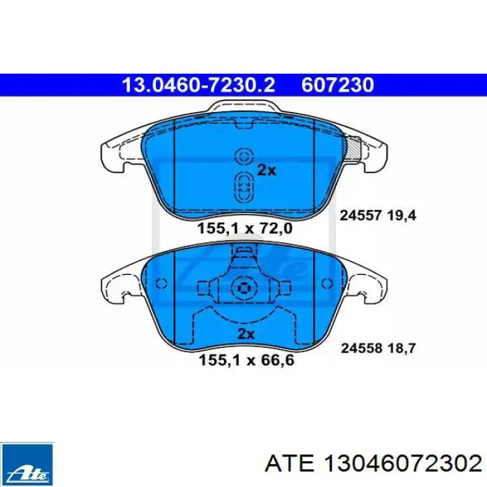 Колодки ATE 13046072302 цена, от 63.18 USD