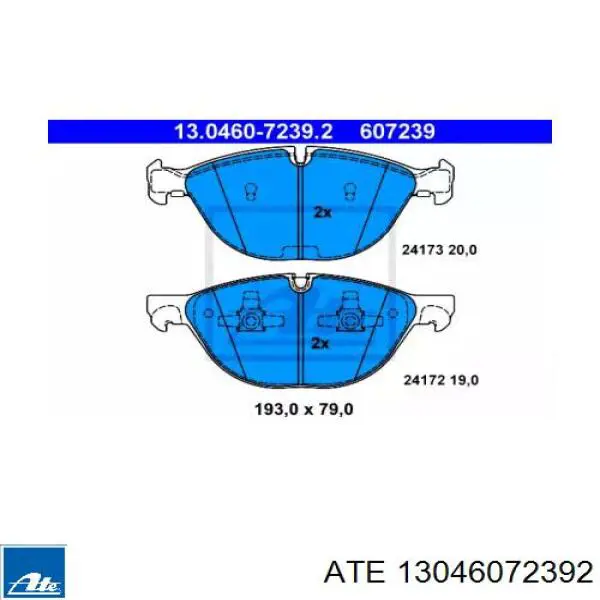 Тормозные колодки ATE 13046072392