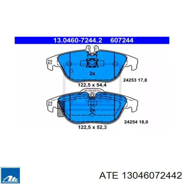 Колодки дисковые  ATE 13046072442 цена, от 42.65 USD