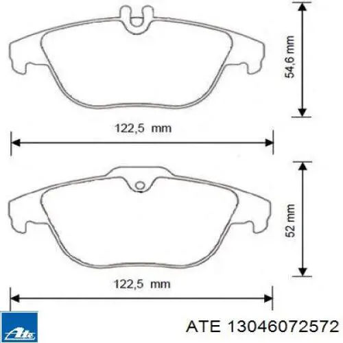 Колодки дисковые  ATE 13046072572 цена, от 46.37 USD