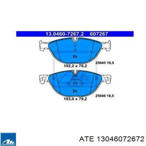 Колодки ATE 13046072672 цена, от 138.73 USD