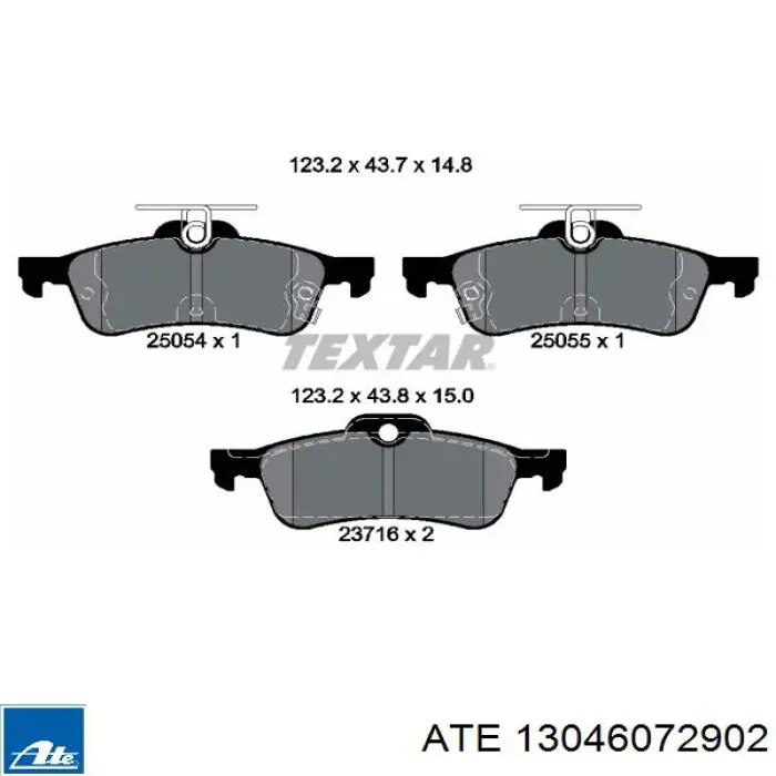 Колодки дисковые  ATE 13046072902 цена, от 47.79 USD