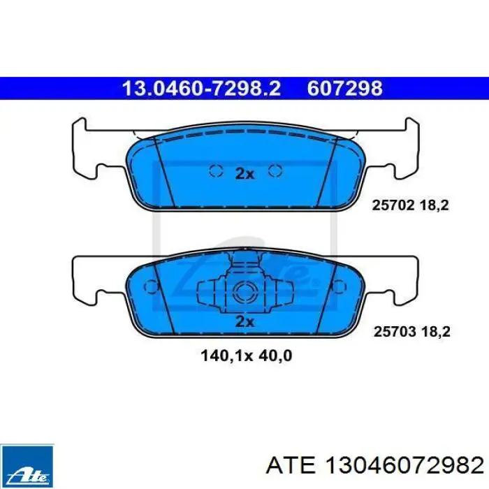 Compre 13046072982 ATE Sapatas do freio dianteiras de disco