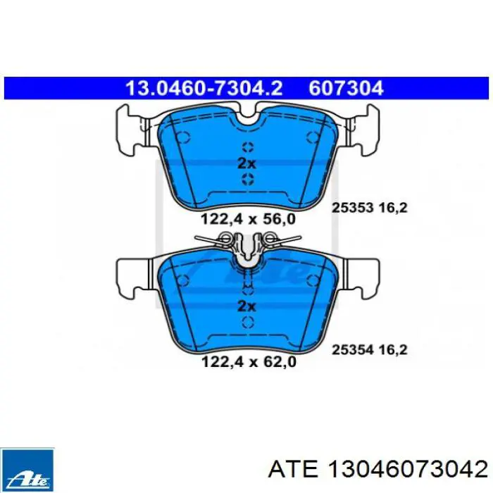 Колодки дисковые  ATE 13046073042 цена, от 53.74 USD