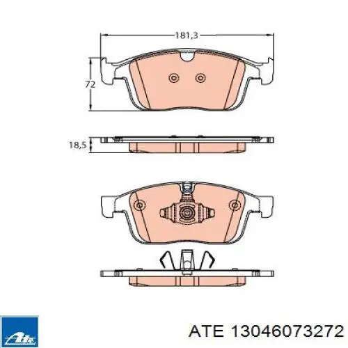 Колодки ATE 13046073272 цена, от 75.17 USD