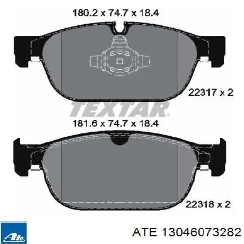 Колодки ATE 13046073282 цена, от 67.55 USD