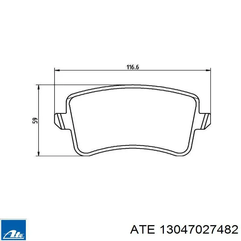 Задние дисковые колодки ATE 13047027482