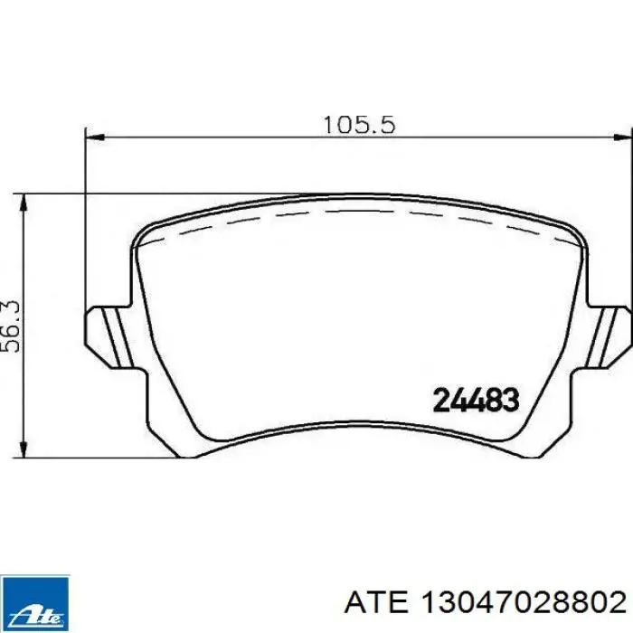 Задние дисковые колодки ATE 13047028802