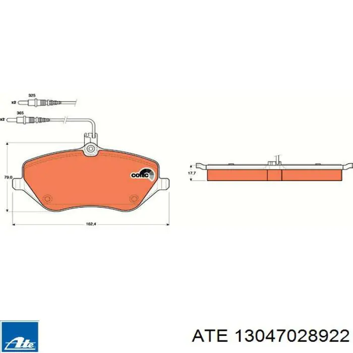 Тормозные колодки ATE 13047028922