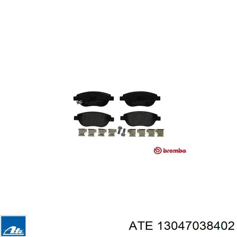 Передние тормозные колодки 13047038402 ATE