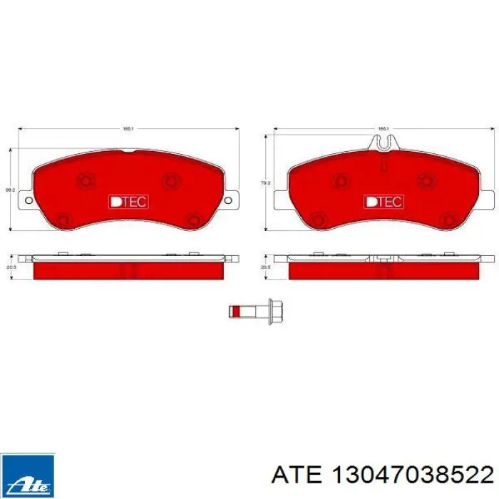 Колодки ATE 13047038522 цена, от 67.70 USD