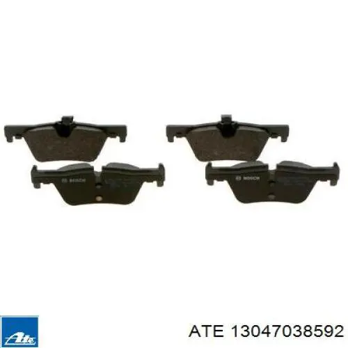 Купить 13047038592 ATE Колодки тормозные задние, дисковые