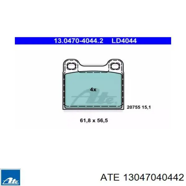 Колодки дисковые  ATE 13047040442 цена, от 16.02 USD