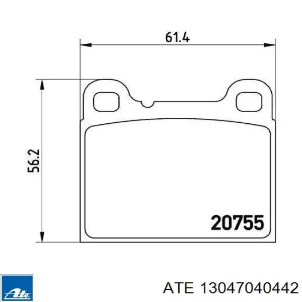 Колодки дисковые  ATE 13047040442 цена, от 16.02 USD