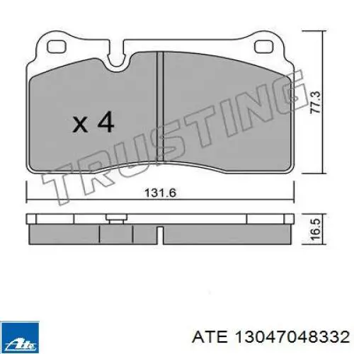 Колодки ATE 13047048332 цена, от 98.07 USD