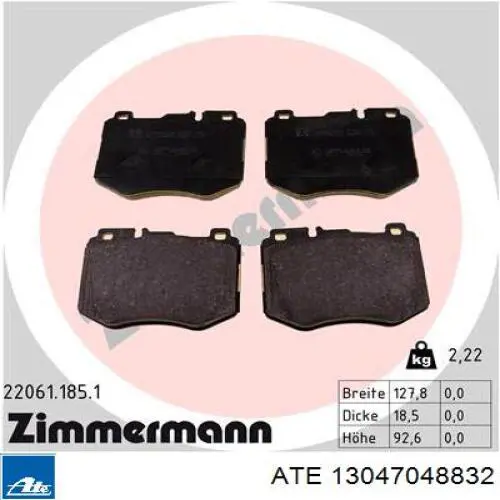 Колодки ATE 13047048832 цена, от 114.74 USD