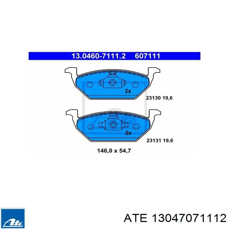 Колодки ATE 13047071112 цена, от 31.67 USD