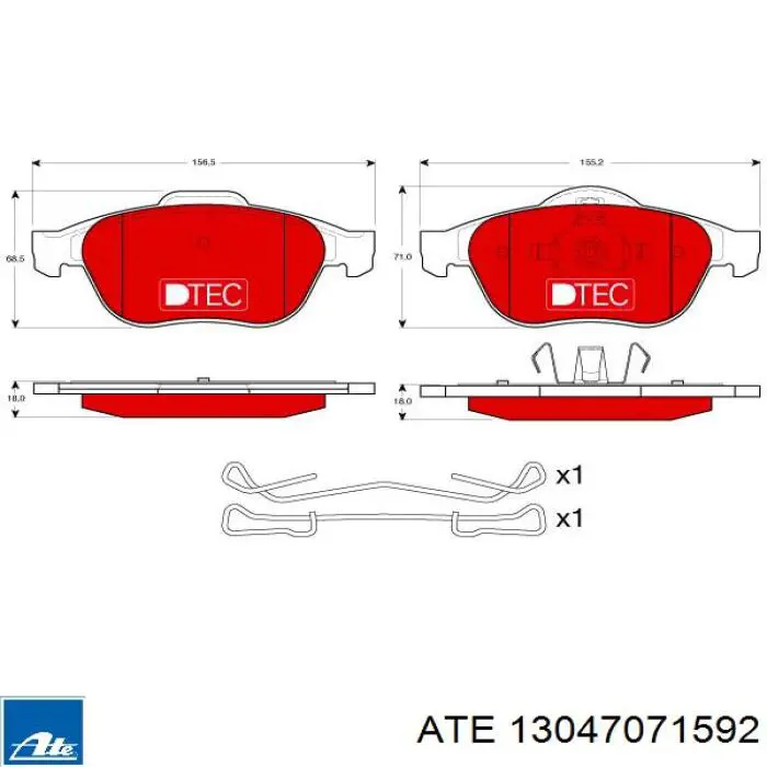 Колодки ATE 13047071592 цена, от 23.82 USD