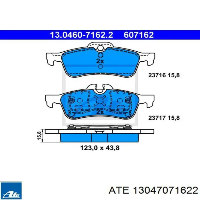 Колодки дисковые  ATE 13047071622 цена, от 29.93 USD