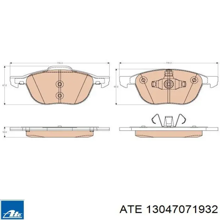 Колодки ATE 13047071932 цена, от 50.26 USD