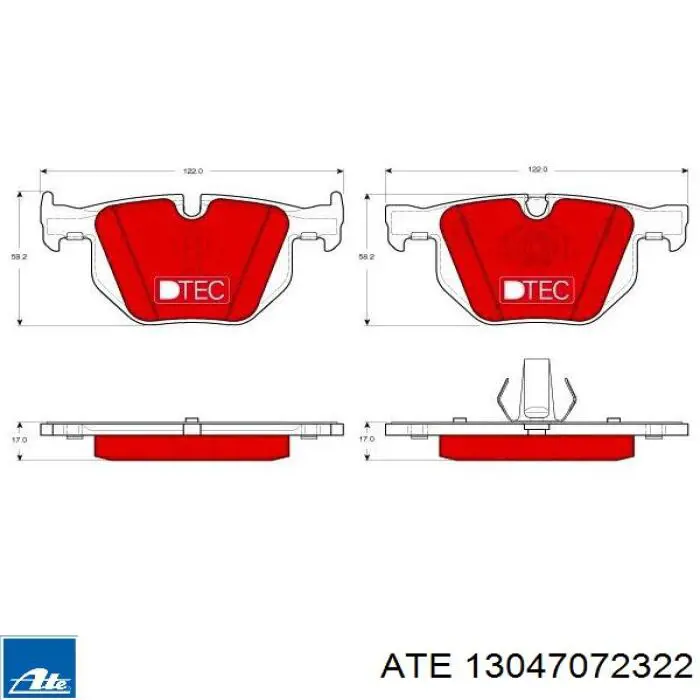 Колодки дисковые  ATE 13047072322 цена, от 108.41 USD
