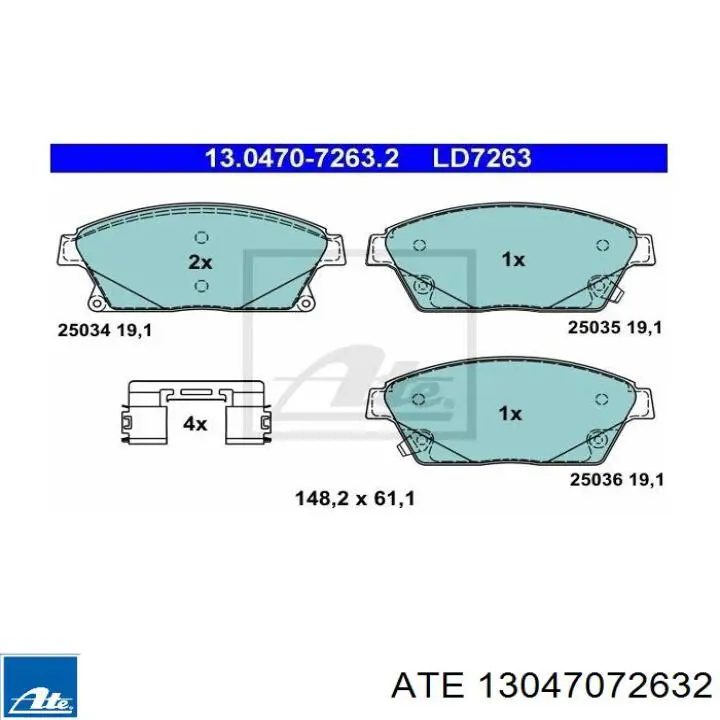 Колодки ATE 13047072632 цена, от 25.15 USD