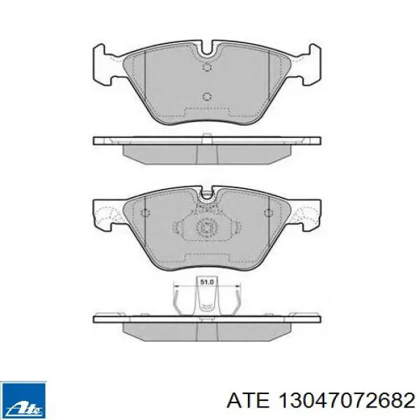 Тормозные колодки ATE 13047072682