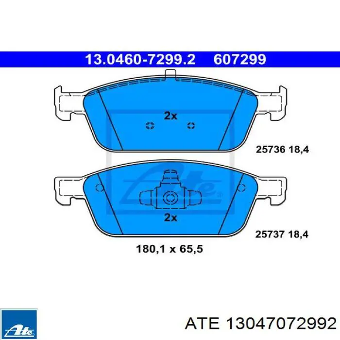 Колодки ATE 13047072992 цена, от 34.52 USD