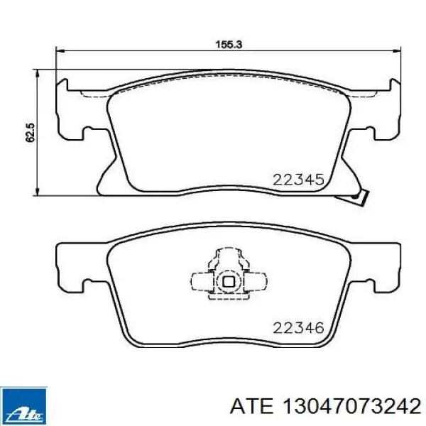 Тормозные колодки ATE 13047073242