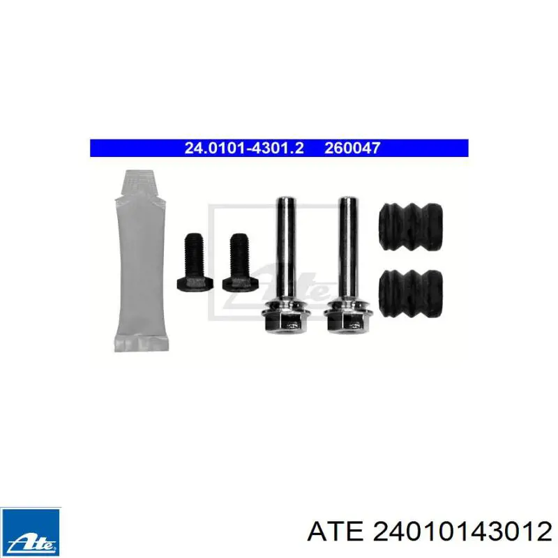 Juego de reparación, pinza de freno delantero 24010143012 ATE