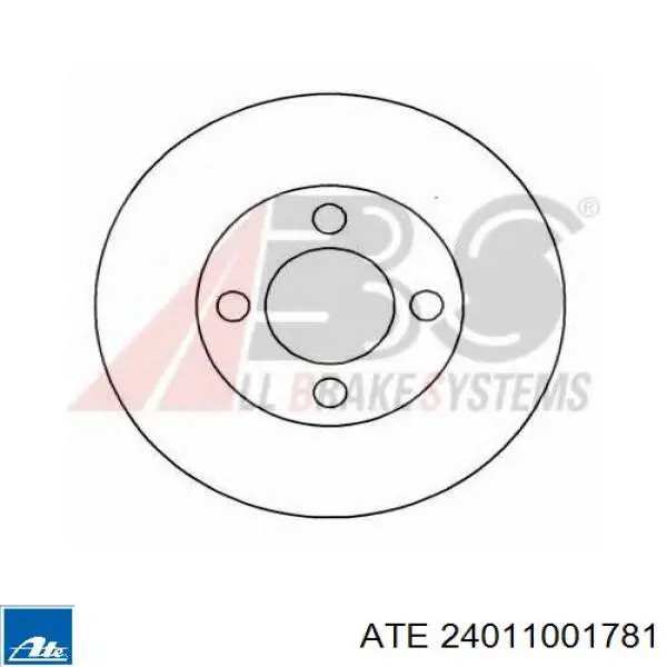 Задний тормозной диск ATE 24011001781 цена, от 25.09 USD