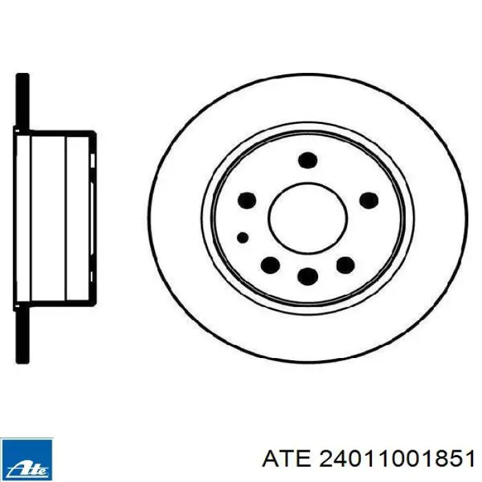 Задний тормозной диск ATE 24011001851 цена, от 39.95 USD