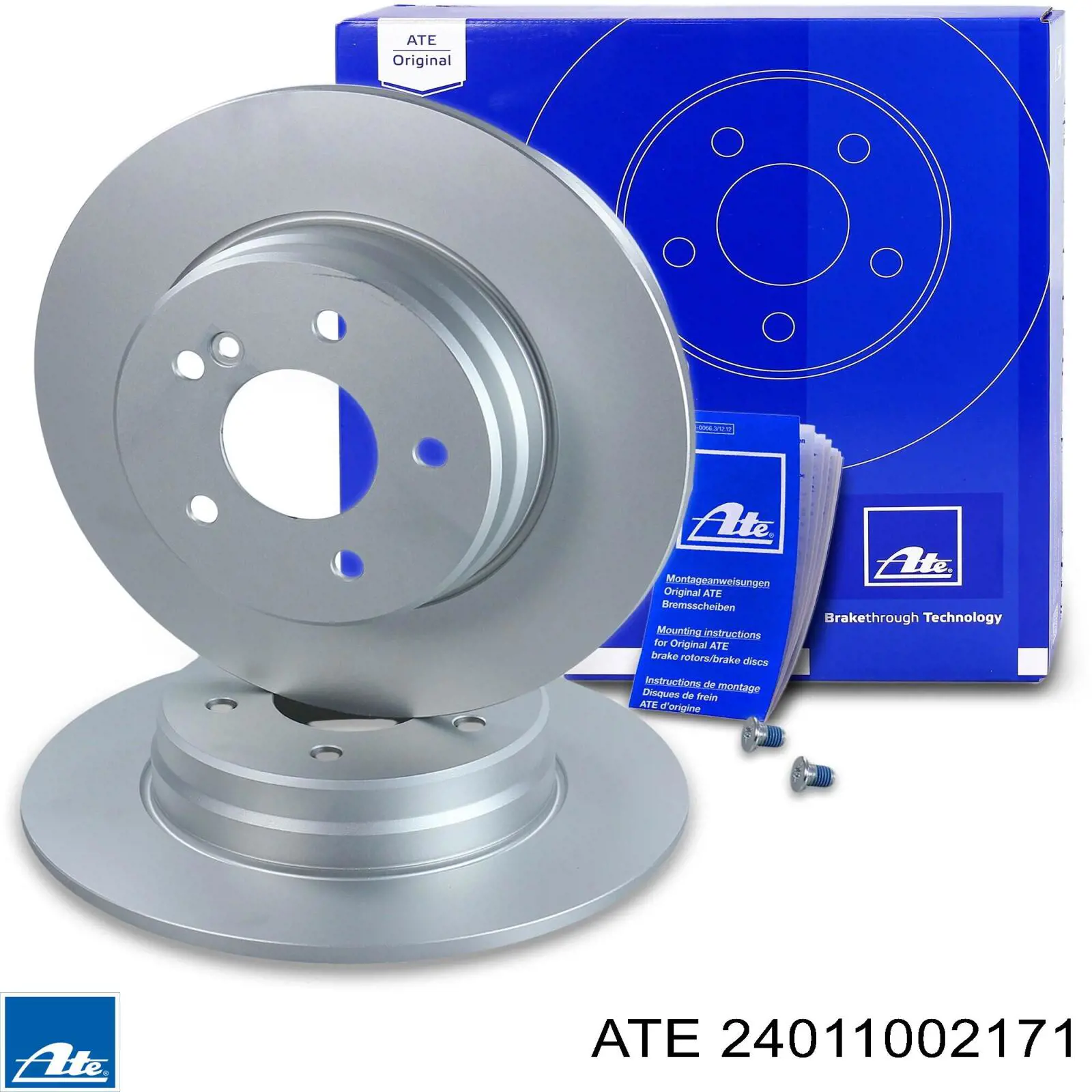 Задний тормозной диск ATE 24011002171 цена, от 39.31 USD
