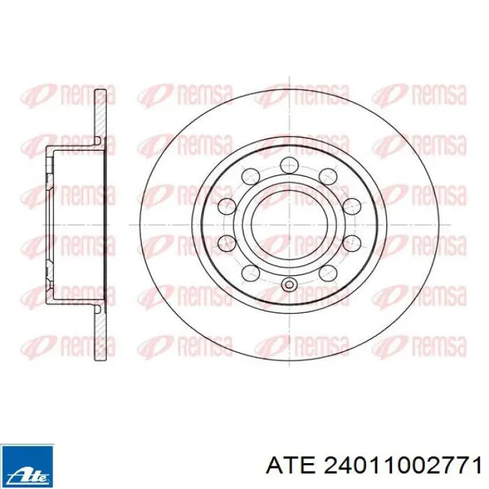 Задний тормозной диск ATE 24011002771 цена, от 44.74 USD