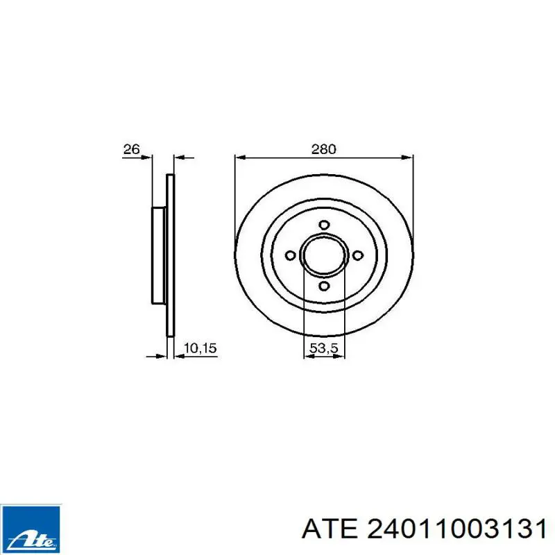 Задний тормозной диск Zimmermann 250139420 цена, от 52.67 USD