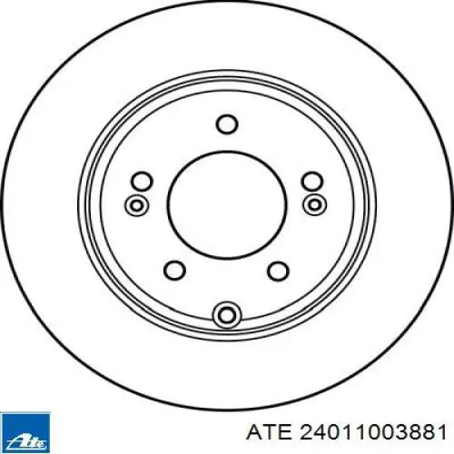 Задний тормозной диск ATE 24011003881 цена, от 31.47 USD
