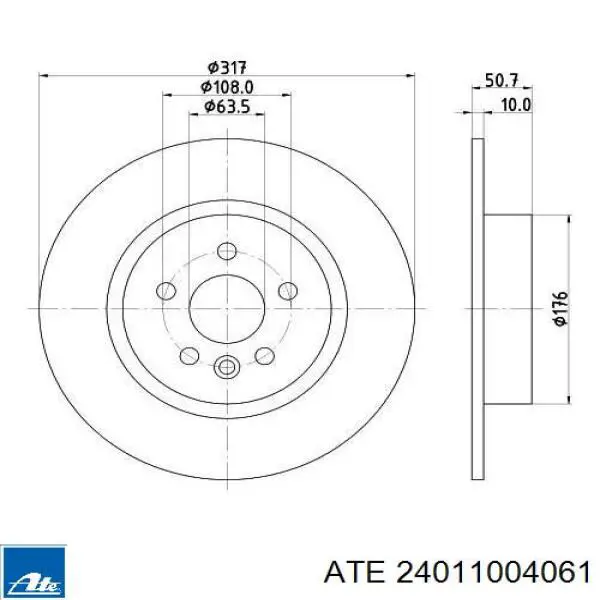 Купить 108661 Febi Диск тормозной задний