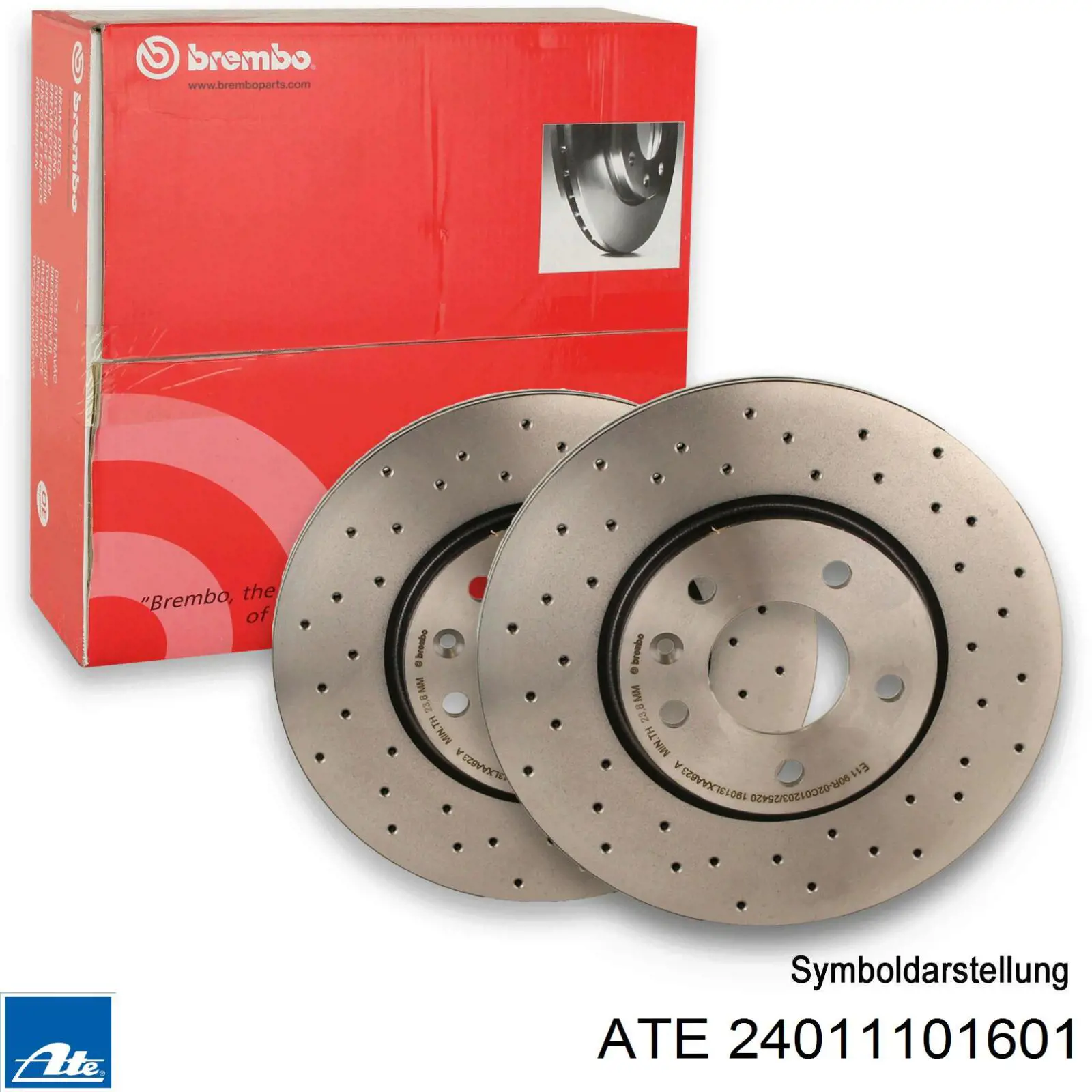 Задний тормозной диск ATE 24011101601 цена, от 34.41 USD
