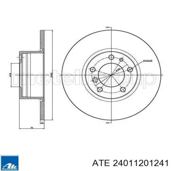 Тормоз дисковый передний ATE 24011201241 цена, от 46.40 USD