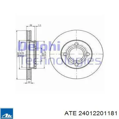 Купить 24012201181 ATE Ротор тормозной