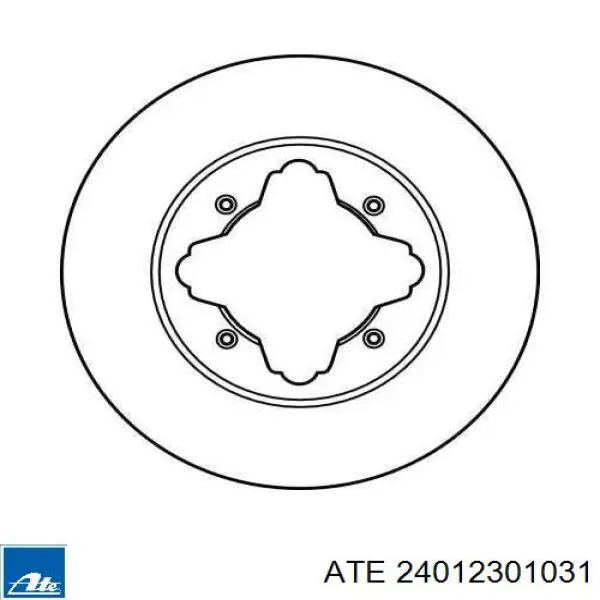 Тормоз дисковый передний ATE 24012301031 цена, от 30.17 USD