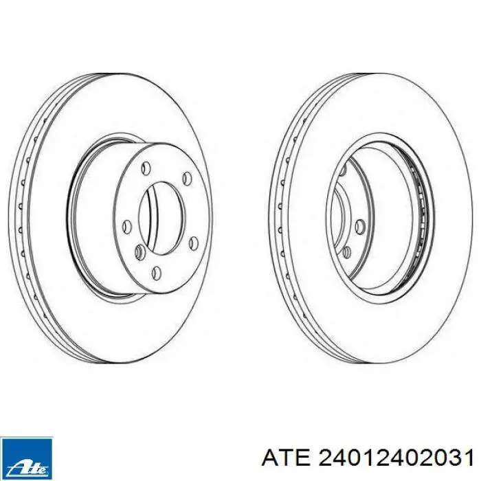 Тормоз дисковый передний ATE 24012402031 цена, от 75.01 USD