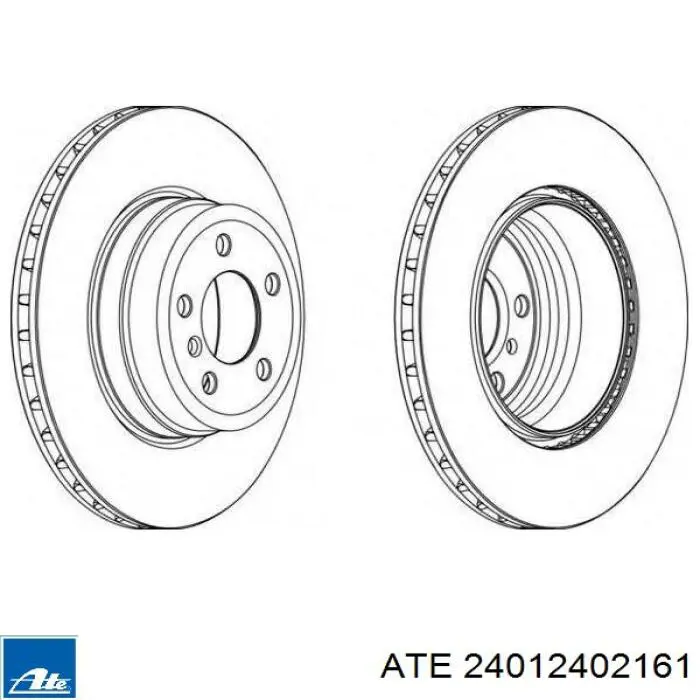 Задний тормозной диск ATE 24012402161 цена, от 111.90 USD