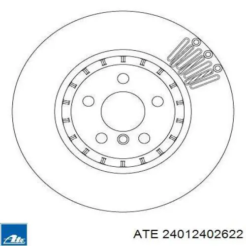 Задний тормозной диск ATE 24012402622 цена, от 111.27 USD