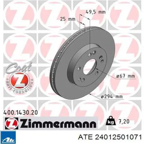 Передний тормозной диск Bosch 986478428